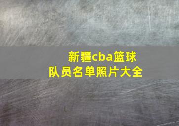 新疆cba篮球队员名单照片大全