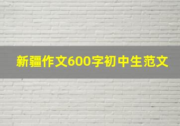 新疆作文600字初中生范文