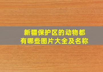 新疆保护区的动物都有哪些图片大全及名称