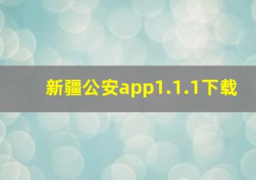 新疆公安app1.1.1下载