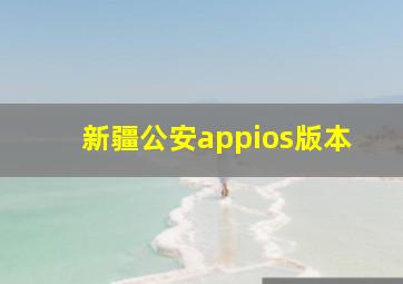 新疆公安appios版本