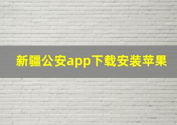 新疆公安app下载安装苹果