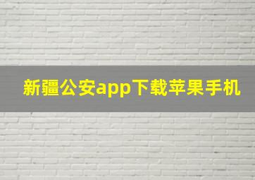 新疆公安app下载苹果手机