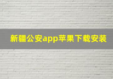 新疆公安app苹果下载安装