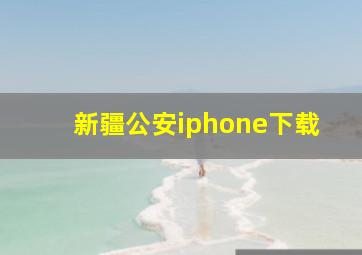 新疆公安iphone下载