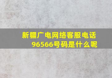 新疆广电网络客服电话96566号码是什么呢