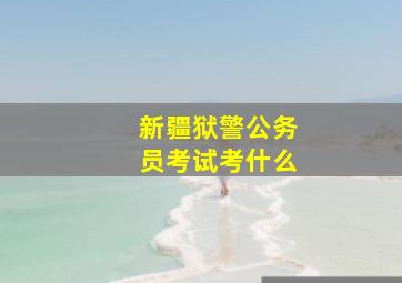 新疆狱警公务员考试考什么