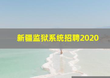 新疆监狱系统招聘2020