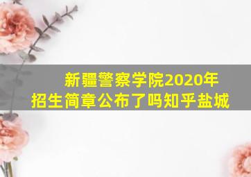 新疆警察学院2020年招生简章公布了吗知乎盐城