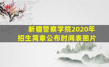 新疆警察学院2020年招生简章公布时间表图片