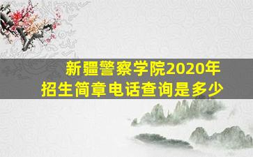 新疆警察学院2020年招生简章电话查询是多少