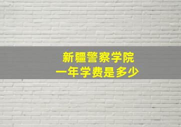 新疆警察学院一年学费是多少