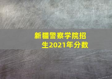 新疆警察学院招生2021年分数