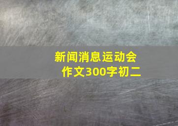 新闻消息运动会作文300字初二