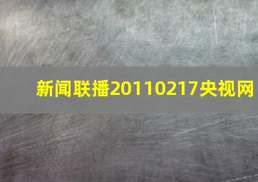 新闻联播20110217央视网