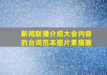 新闻联播介绍大会内容的台词范本图片素描画