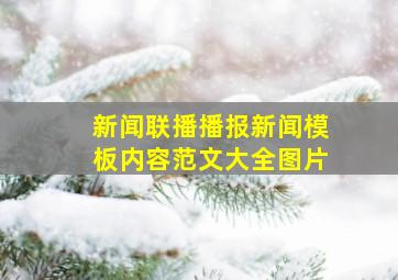 新闻联播播报新闻模板内容范文大全图片