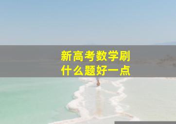 新高考数学刷什么题好一点