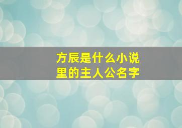 方辰是什么小说里的主人公名字