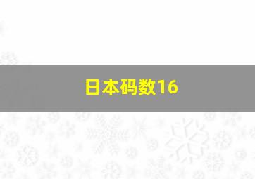 日本码数16