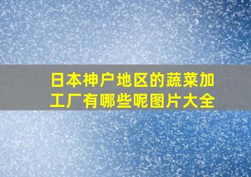 日本神户地区的蔬菜加工厂有哪些呢图片大全