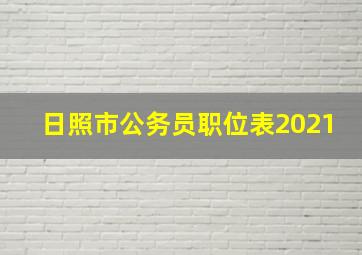 日照市公务员职位表2021