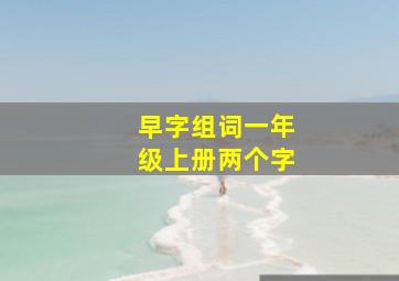 早字组词一年级上册两个字