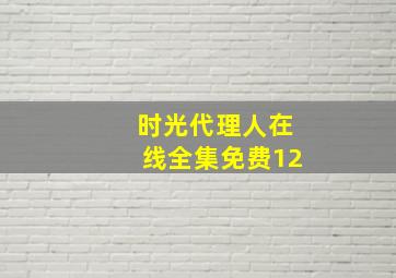 时光代理人在线全集免费12