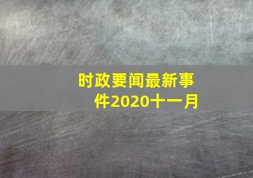 时政要闻最新事件2020十一月