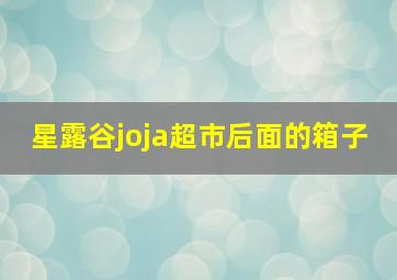 星露谷joja超市后面的箱子