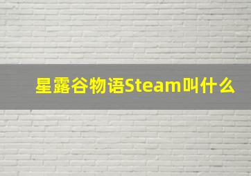 星露谷物语Steam叫什么