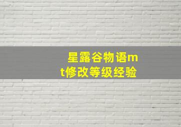 星露谷物语mt修改等级经验