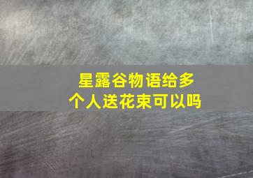 星露谷物语给多个人送花束可以吗