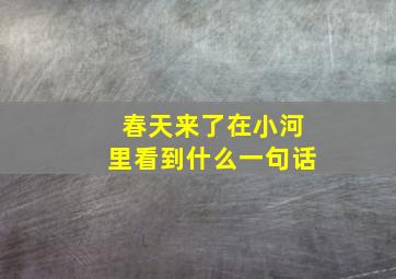 春天来了在小河里看到什么一句话