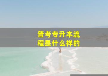 普考专升本流程是什么样的