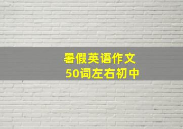 暑假英语作文50词左右初中