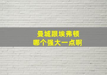 曼城跟埃弗顿哪个强大一点啊