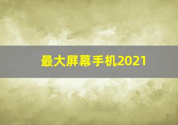 最大屏幕手机2021