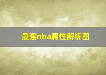 最强nba属性解析图