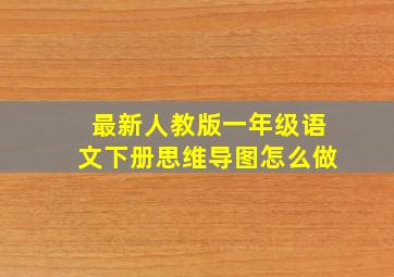 最新人教版一年级语文下册思维导图怎么做