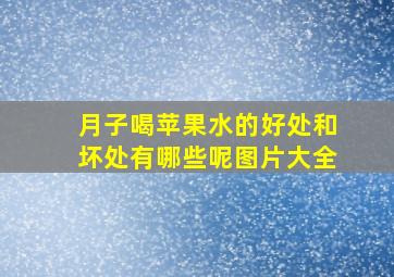 月子喝苹果水的好处和坏处有哪些呢图片大全