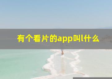 有个看片的app叫l什么