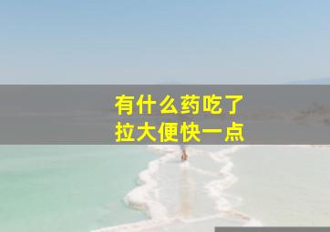 有什么药吃了拉大便快一点