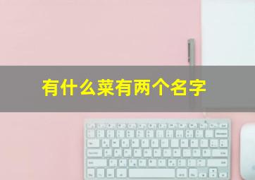 有什么菜有两个名字