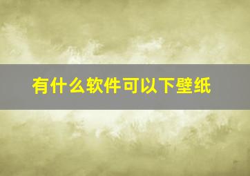 有什么软件可以下壁纸