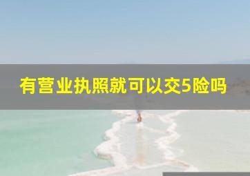 有营业执照就可以交5险吗