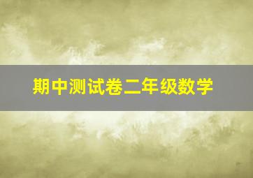 期中测试卷二年级数学