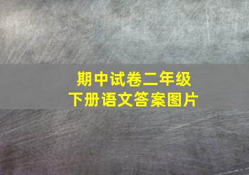 期中试卷二年级下册语文答案图片