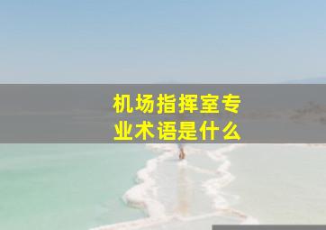 机场指挥室专业术语是什么