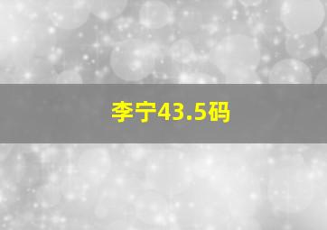 李宁43.5码